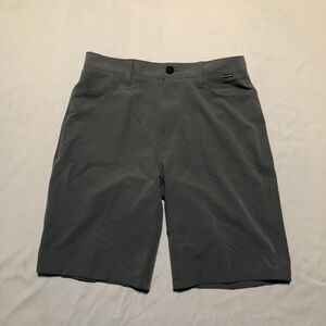 Hurley Shorts Size 30 Gray Nylon Polyester Quick Dry Hybrid Chino